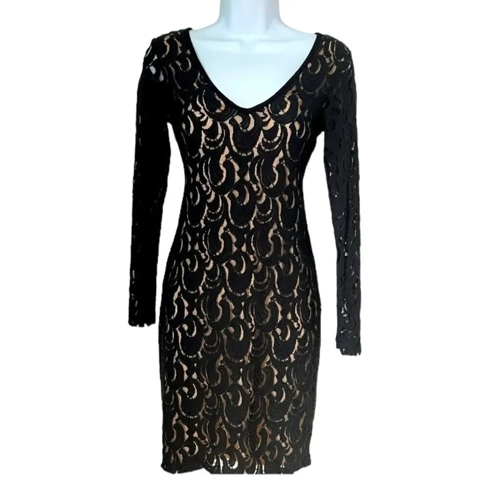 Tracy Reese plenty black lace, body dress size small